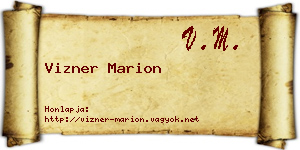 Vizner Marion névjegykártya